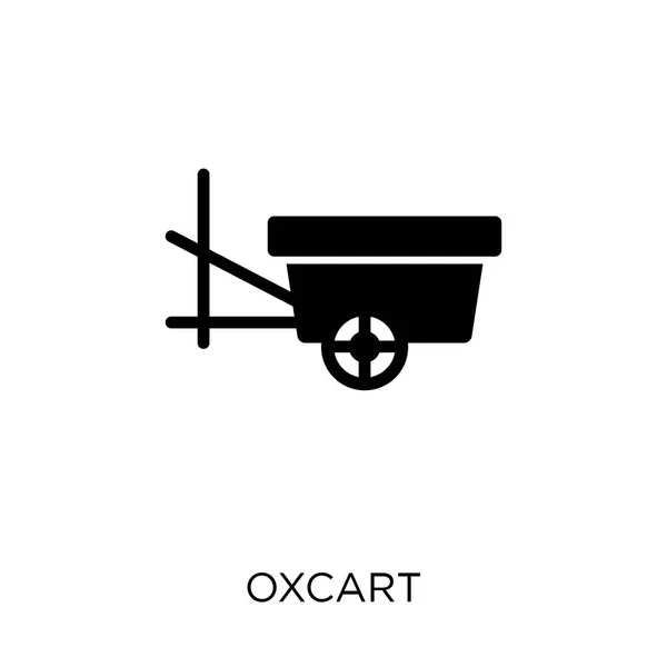 Ikona Oxcart Oxcart Symbol Designu Kolekce Dopravy — Stockový vektor