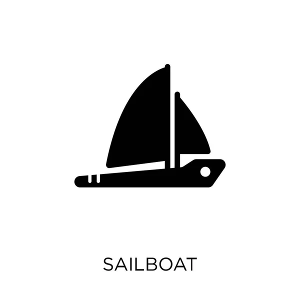 Segelbåt Ikonen Segelbåt Symbol Design Från Transport Samling — Stock vektor