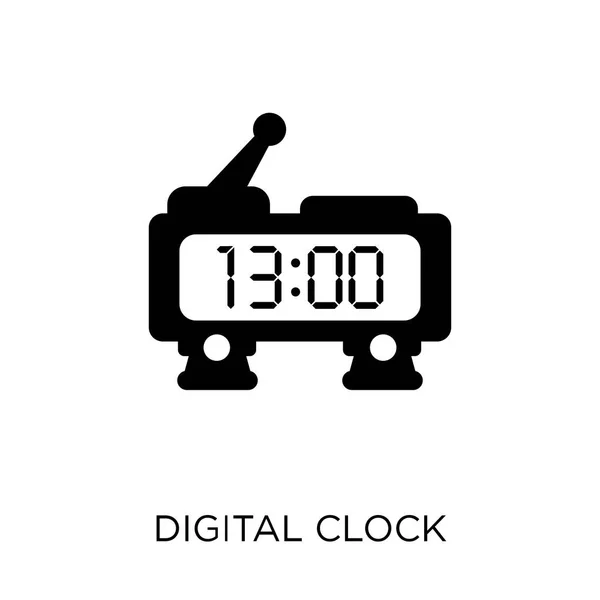 Icona Dell Orologio Digitale Design Del Simbolo Dell Orologio Digitale — Vettoriale Stock