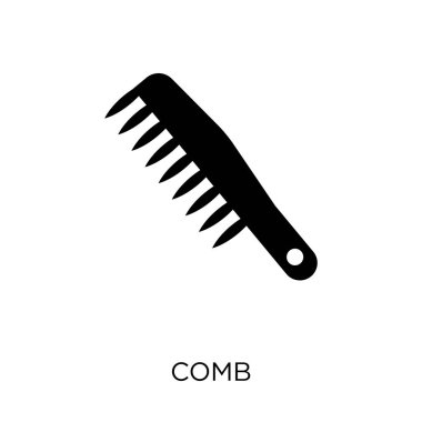 Tarak simgesi. Simge tasarım hijyen koleksiyonundan tarak. Basit öğe vektör çizim beyaz arka plan üzerinde.