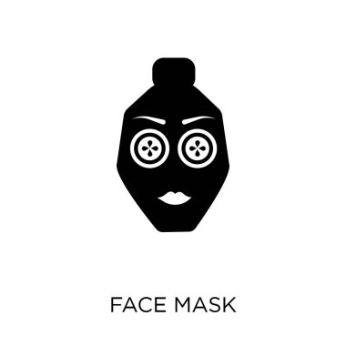 Yüz maskesi simgesi. Yüz maskesi simgesi tasarım hijyen koleksiyonundan. Basit öğe vektör çizim beyaz arka plan üzerinde.