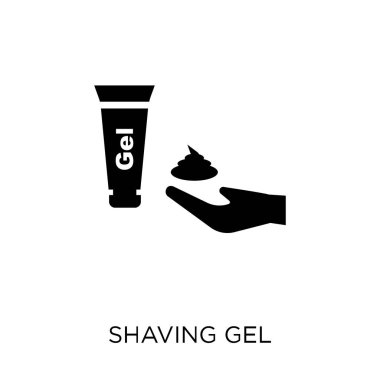 tıraş jeli simgesi. tıraş jeli sembolü tasarım hijyen koleksiyonundan. Basit öğe vektör çizim beyaz arka plan üzerinde.