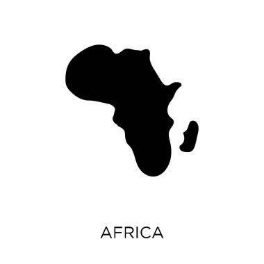 Afrika simgesi. Haritalar ve konumlar koleksiyonundan Afrika sembolü tasarım. Basit öğe vektör çizim beyaz arka plan üzerinde.