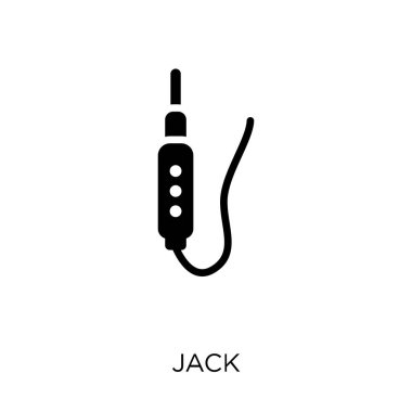 Jack simgesi. Jack sembolü tasarım müzik koleksiyonundan. Basit öğe vektör çizim beyaz arka plan üzerinde.