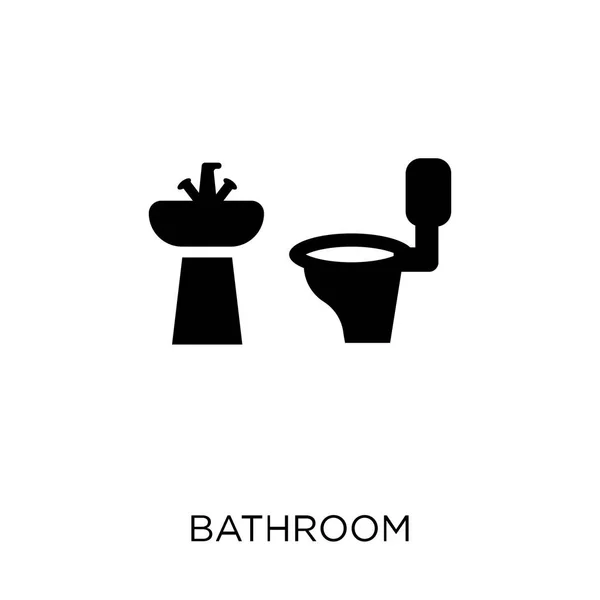 浴室のアイコン 浴室衛生コレクションからシンボル デザイン 白い背景の上の単純な要素ベクトル図 — ストックベクタ