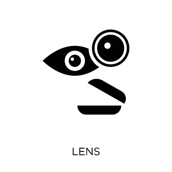 Icône Lentille Conception Symboles Verres Collection Hygiène Illustration Vectorielle Élément — Image vectorielle