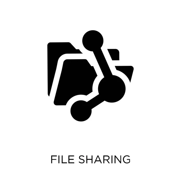 Ícone Compartilhamento Arquivos Design Símbolo Compartilhamento Arquivos Coleção Networking Ilustração — Vetor de Stock