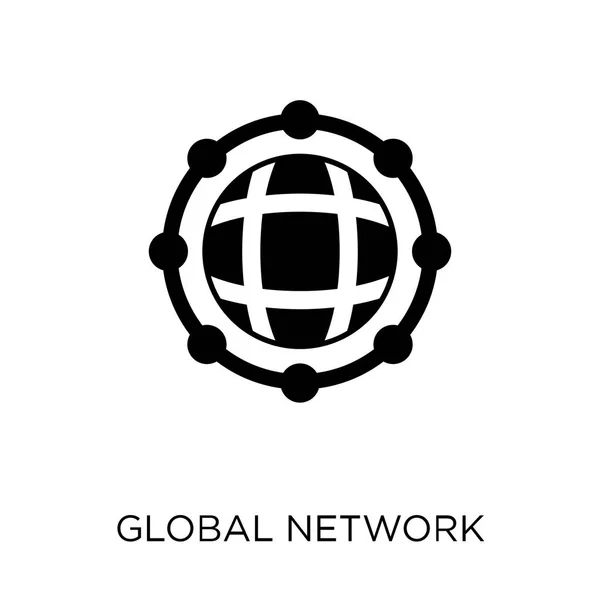 Globalt Nätverk Ikonen Globalt Nätverk Symbol Design Från Nätverk Samling — Stock vektor