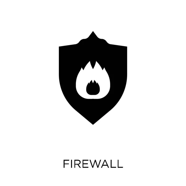 Ikon Firewall Simbol Firewall Desain Dari Koleksi Keamanan Internet Ilustrasi - Stok Vektor