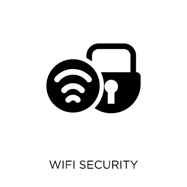 Wifi Beveiligingspictogram Wifi Symbool Veiligheidsontwerp Van Internet Beveiliging Collectie Eenvoudig — Stockvector