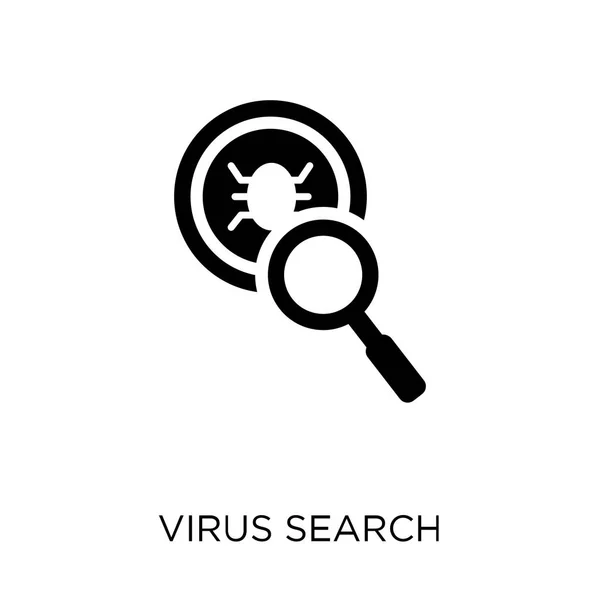 Icono Búsqueda Virus Diseño Símbolos Búsqueda Virus Colección Seguridad Internet — Vector de stock