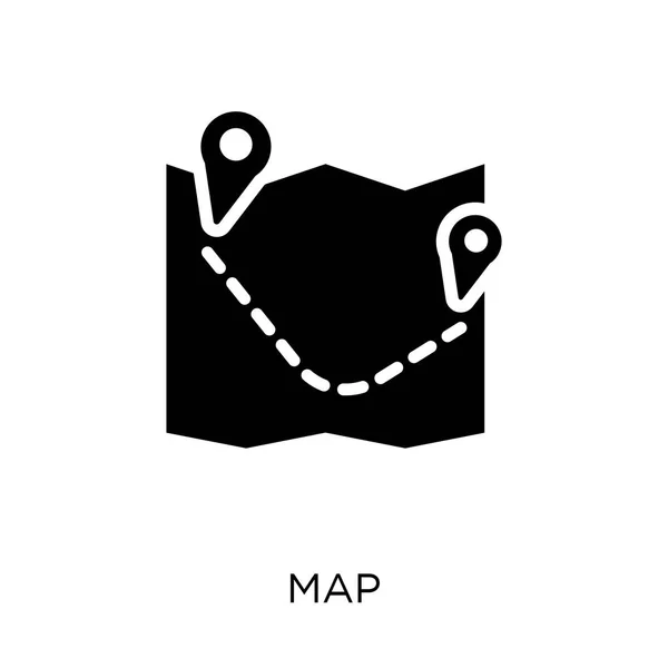 Kaartpictogram Kaart Symbool Ontwerp Uit Collectie Van Maps Locaties Eenvoudig — Stockvector