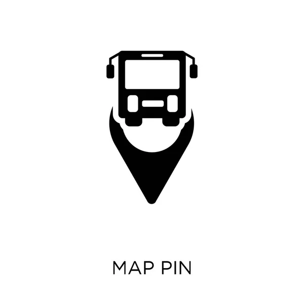 Mapa Pin Icono Mapa Pin Diseño Símbolo Mapas Ubicaciones Colección — Vector de stock