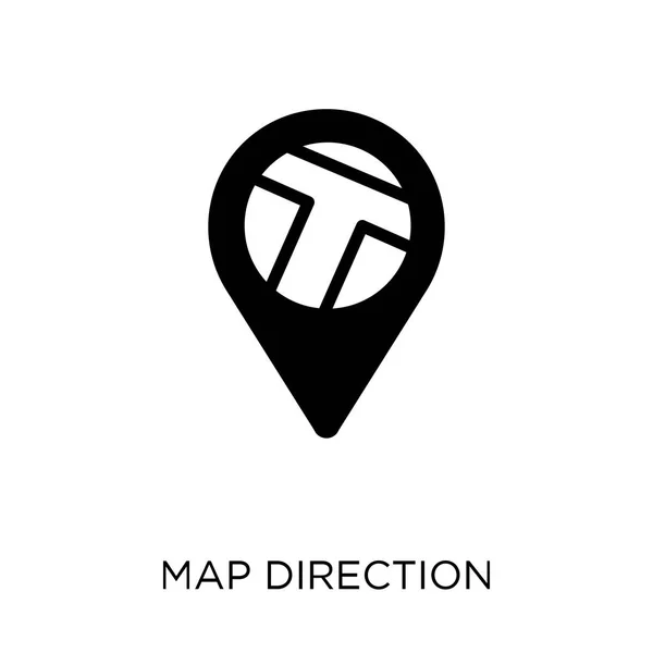Icono Dirección Del Mapa Mapa Diseño Símbolo Dirección Colección Maps — Vector de stock