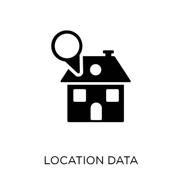 Icono Datos Ubicación Diseño Símbolos Datos Ubicación Mapas Colección Ubicaciones — Vector de stock