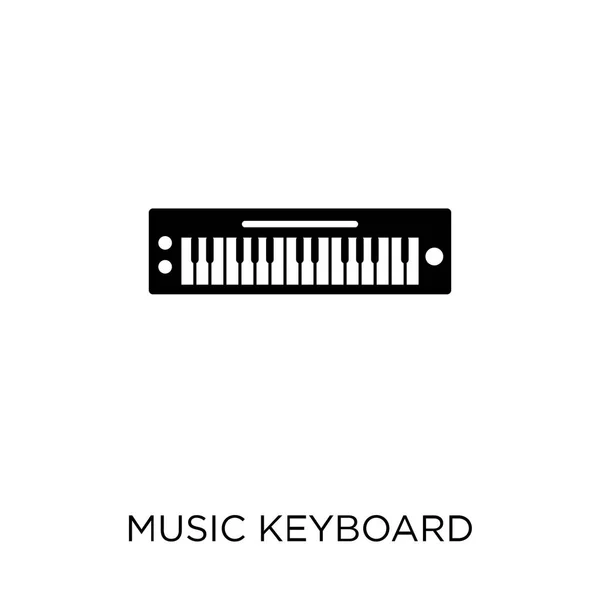 Icona Della Tastiera Musicale Musica Disegno Simbolo Tastiera Raccolta Musica — Vettoriale Stock