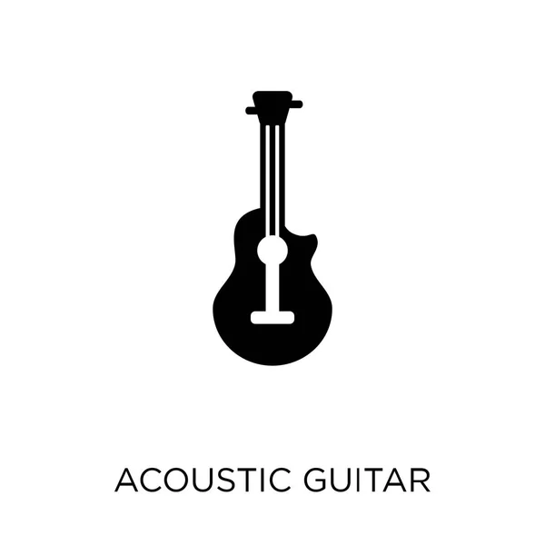 Ícone Guitarra Acústica Design Símbolo Guitarra Acústica Coleção Música Ilustração — Vetor de Stock