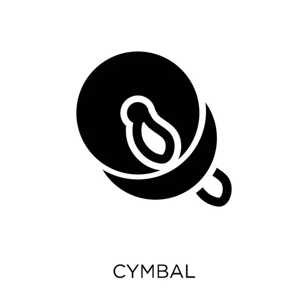 Becken Symbol Zimbelsymboldesign Aus Der Musiksammlung Einfache Elementvektorabbildung Auf Weißem — Stockvektor