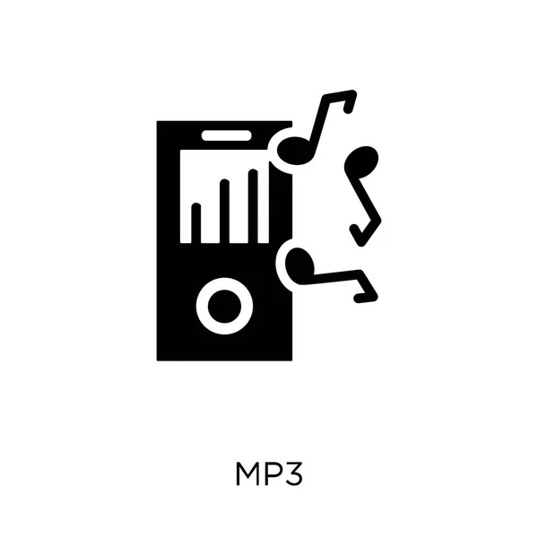 Icona Mp3 Design Del Simbolo Mp3 Della Collezione Music Semplice — Vettoriale Stock