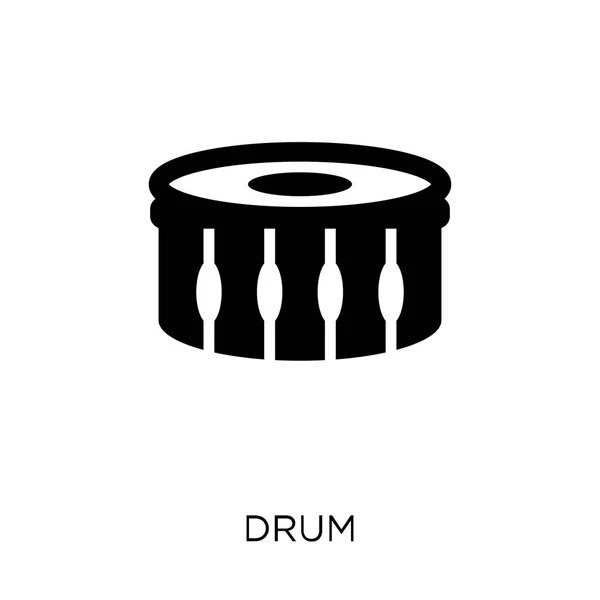 ドラムのアイコン 音楽コレクションからシンボル デザインのドラムです 白い背景の上の単純な要素ベクトル図 — ストックベクタ