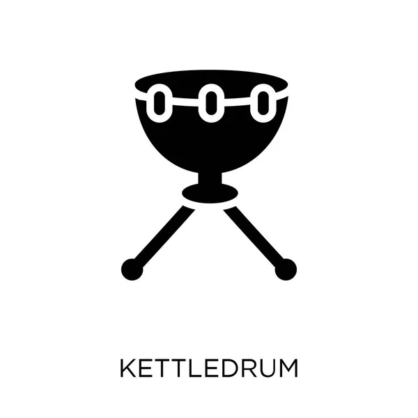 ケトルドラム アイコン 音楽コレクションからケトル シンボル デザイン 白い背景の上の単純な要素ベクトル図 — ストックベクタ