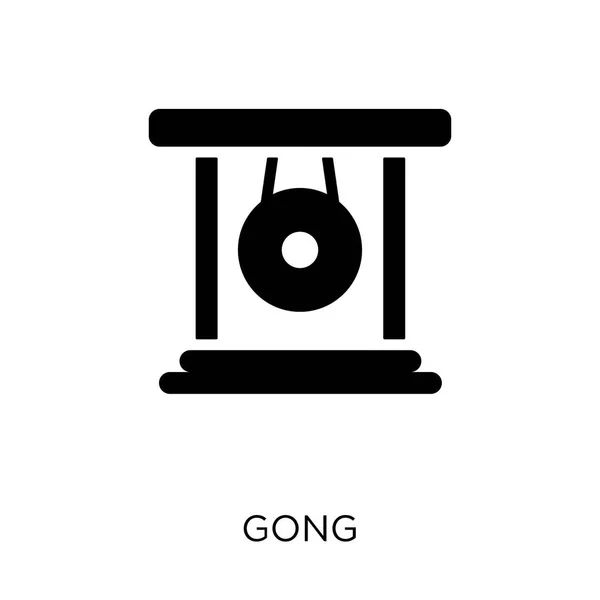 Gong Ikona Gong Symbol Design Hudební Sbírky Jednoduchý Prvek Vektorové — Stockový vektor