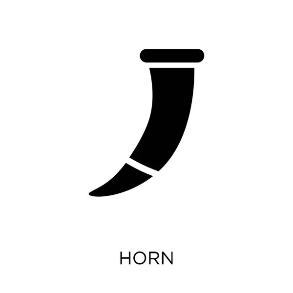 ホーンのアイコン 音楽コレクションからホーン シンボル デザイン 白い背景の上の単純な要素ベクトル図 — ストックベクタ