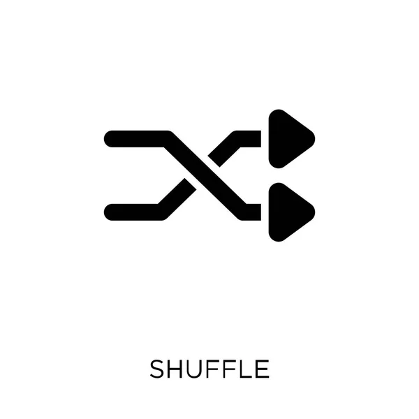 Ícone Baralhar Shuffle Símbolo Design Coleção Música Ilustração Vetorial Elemento — Vetor de Stock