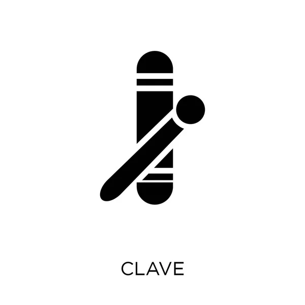 克莱夫图标 从音乐收藏的克莱夫符号设计 简单的元素向量例证在白色背景 — 图库矢量图片