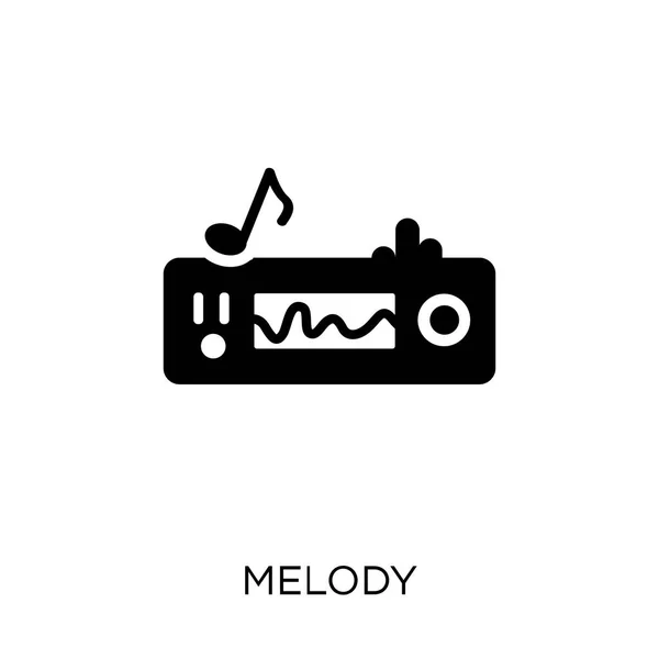 Icona Della Melodia Design Simbolo Melodia Della Collezione Music Semplice — Vettoriale Stock