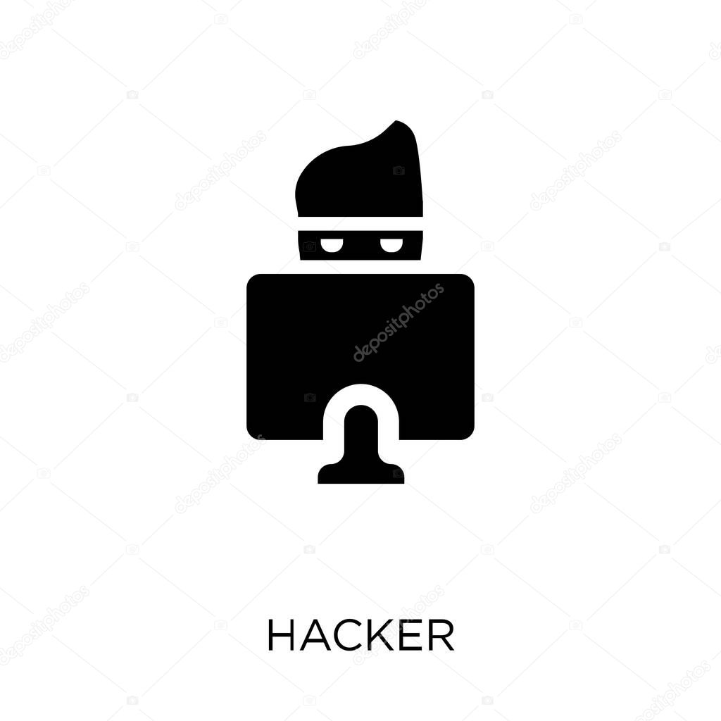 Hacker icon. Hacker symbol design from Internet security collection. Simple element vector illustration on white background.