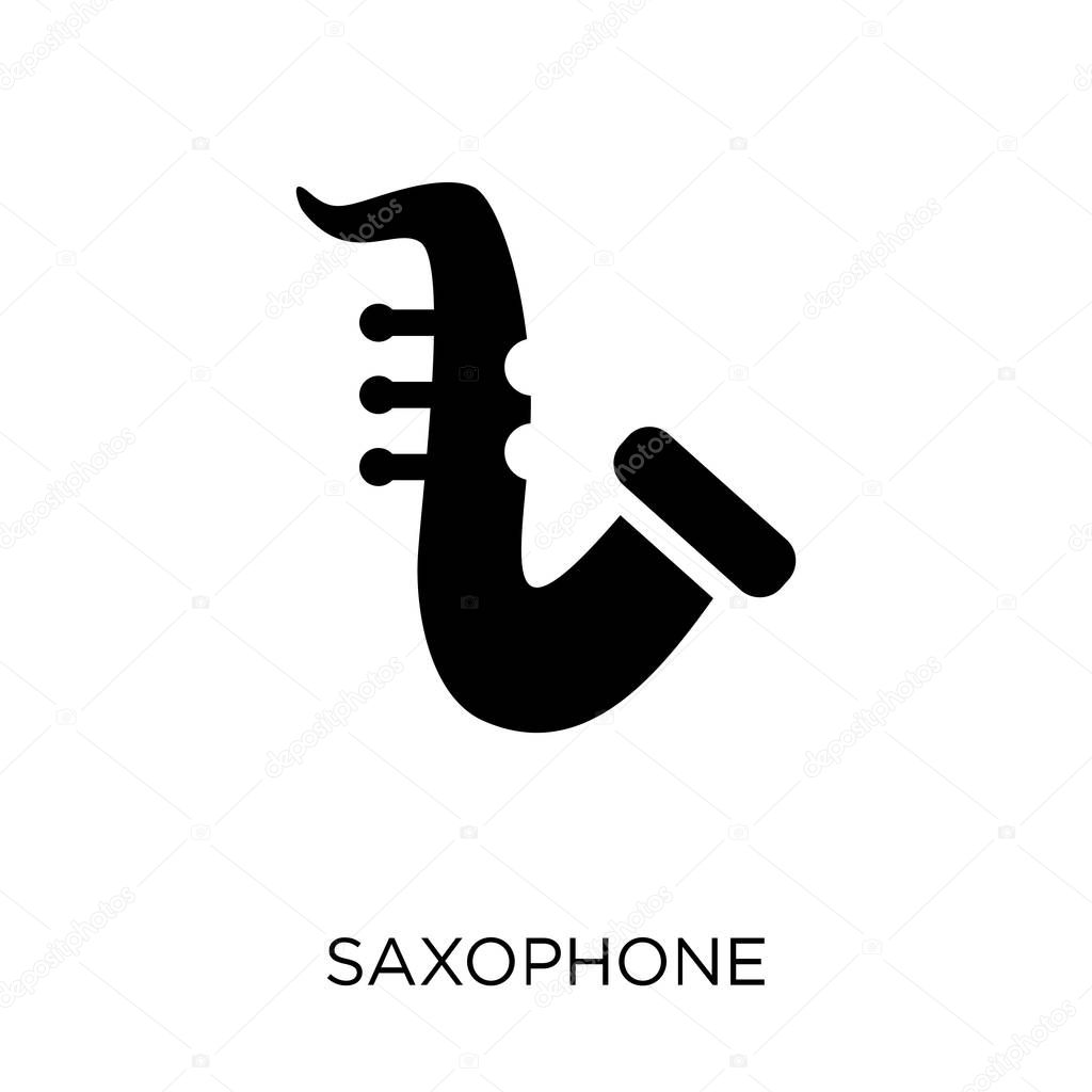 Saxophone icon. Saxophone symbol design from Music collection. Simple element vector illustration on white background.