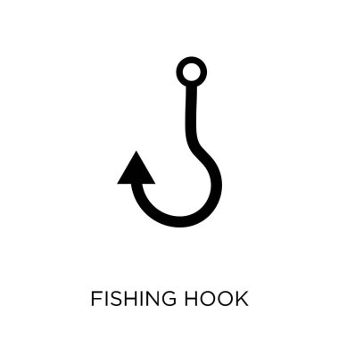 Balıkçılık kanca simgesi. Kanca sembolü tasarım deniz koleksiyonundan Balık tutma. Basit öğe vektör çizim beyaz arka plan üzerinde.