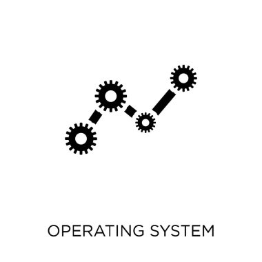İşletim sistem kutsal kişilerin resmi. İşletim sistemi simgesi tasarım programlama koleksiyonundan. Basit öğe vektör çizim beyaz arka plan üzerinde.