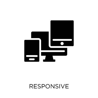 Duyarlı simgesi. Duyarlı sembolü tasarım Seo koleksiyonundan. Basit öğe vektör çizim beyaz arka plan üzerinde.