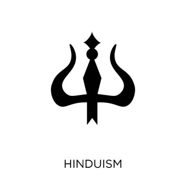 Hinduizm simgesi. Hinduizm sembolü tasarım din koleksiyonundan. Basit öğe vektör çizim beyaz arka plan üzerinde.