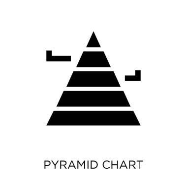 Piramit grafik simgesini. Grafik sembolü tasarım stratejisi koleksiyonundan piramit. Basit öğe vektör çizim beyaz arka plan üzerinde.