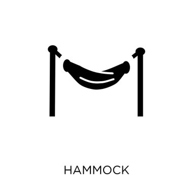 Hamak simgesi. Hamak sembolü tasarım yaz koleksiyonundan. Basit öğe vektör çizim beyaz arka plan üzerinde.