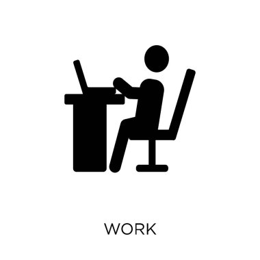 İş simgesi. Başarı koleksiyonundan sembolü tasarım çalışması. Basit öğe vektör çizim beyaz arka plan üzerinde.