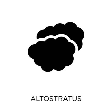 Altostratus simgesi. Altostratus sembolü tasarım hava koleksiyonundan. Basit öğe vektör çizim beyaz arka plan üzerinde.