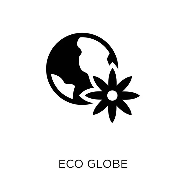 Eco Wereldbol Icoon Eco Globe Symbool Ontwerp Uit Natuur Collectie — Stockvector