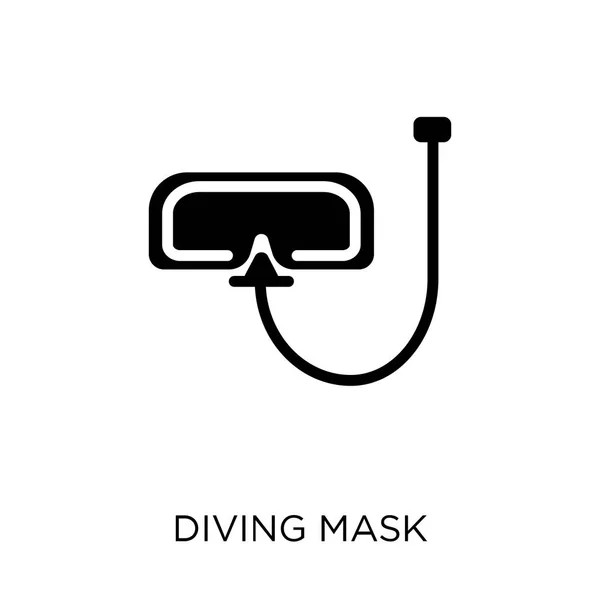 潜水面罩图标 潜水面具符号设计从航海收藏 简单的元素向量例证在白色背景 — 图库矢量图片