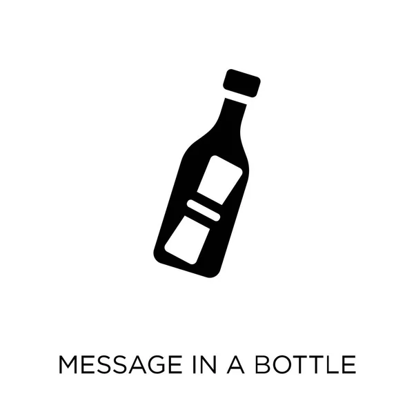 Ikona Message Bottle Message Bottle Projekt Symbol Kolekcji Morskie Element — Wektor stockowy