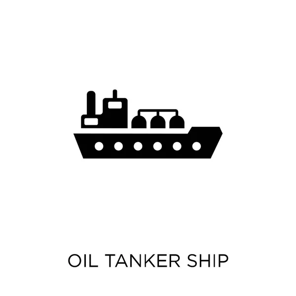 Ícone Navio Petroleiro Projeto Símbolo Navio Petroleiro Coleção Náutica Ilustração — Vetor de Stock