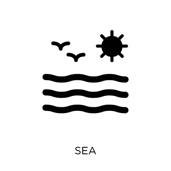 Icône Mer Design Symbole Mer Collection Nautique Illustration Vectorielle Élément — Image vectorielle