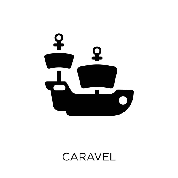 Ikon Karavel Desain Simbol Karavel Dari Koleksi Nautical Ilustrasi Vektor - Stok Vektor