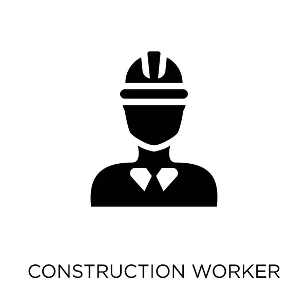建設労働者のアイコン 建設労働者のシンボル デザイン コレクション人から 白い背景の上の単純な要素ベクトル図 — ストックベクタ