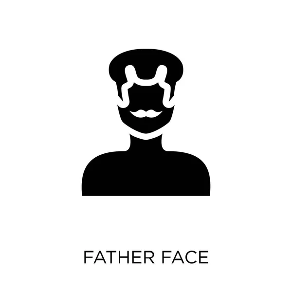 父亲的脸图标 父亲脸符号设计从人收藏 简单的元素向量例证在白色背景 — 图库矢量图片