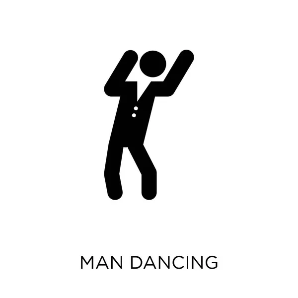 Hombre Bailando Icono Diseño Símbolo Man Dancing Colección People Ilustración — Vector de stock