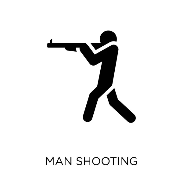 Man Schieten Pictogram Man Schieten Symbool Ontwerp Uit Mensen Collectie — Stockvector